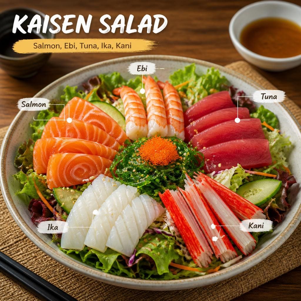 Kaisen Salad Sushi Hiro menu salad seafood Jepang